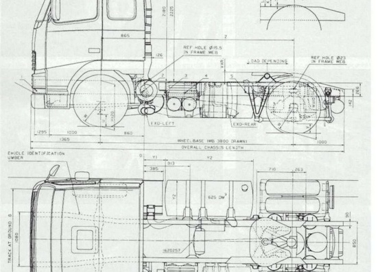 Volvo FH16 truck drawings (figures)